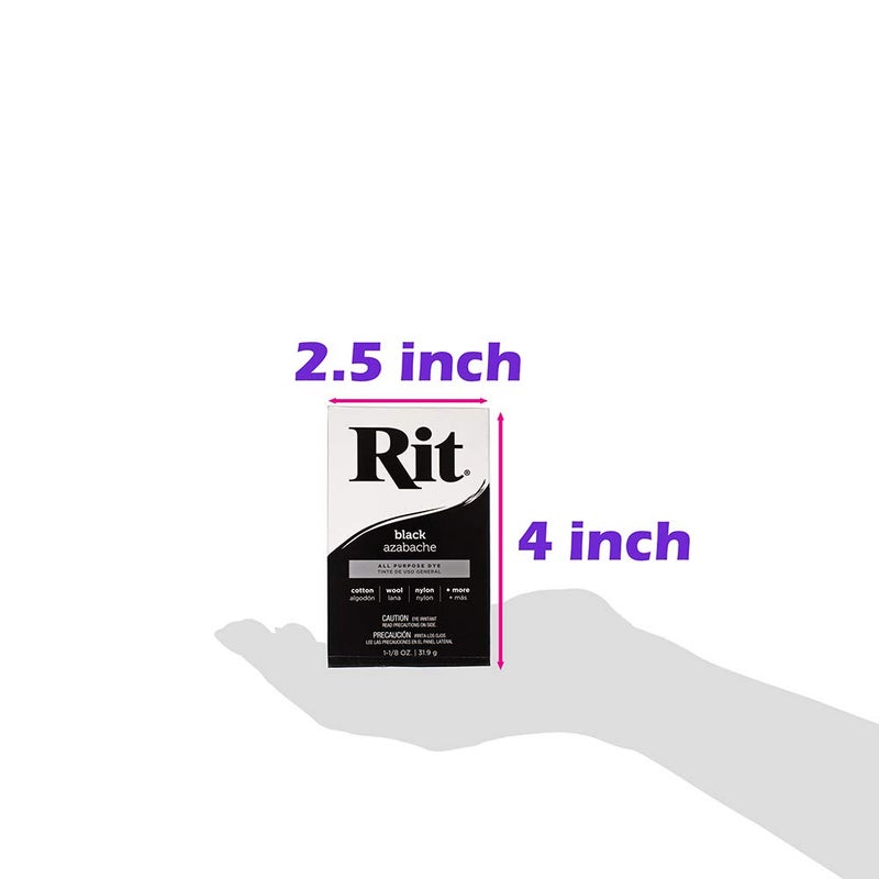 RIT All Purpose Concentrated Rit Dye Powder Single Pack for Clothing, DÃ©cor, and Crafts â€“ Black - Image 2